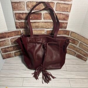 Elegant Burgundy Tote Bag